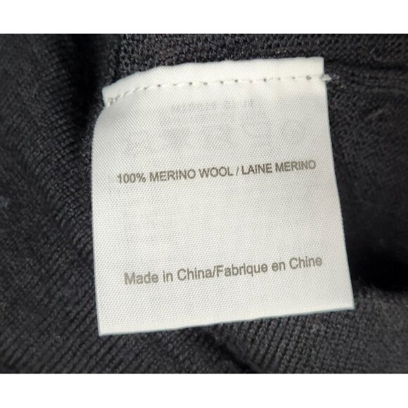 Tory Burch Merino Wool Beaded Tunic Top Black L Embellished V-Neck Long Sleeve - Picture 9 of 15